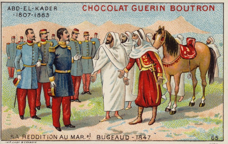 Rendición de Abdelkader al Mariscal Bugeaud de French School