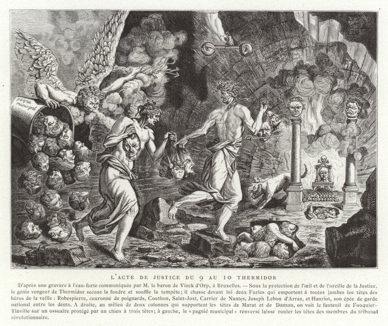 El Acto de Justicia del 9-10 Thermidor (27-28 de julio de 1794) de French School