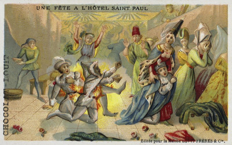 El Baile de los Ardientes, Hotel Saint Pol, París, 1393 de French School
