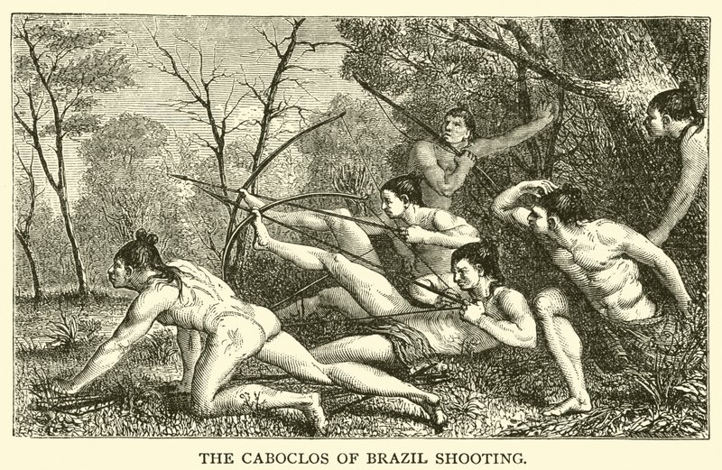 Los Caboclos de Brasil disparando de French School