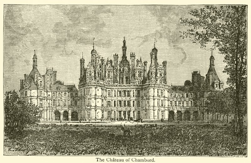 El castillo de Chambord (grabado) de French School