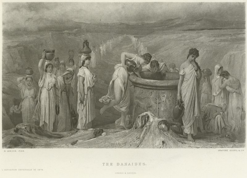 Las Danaides (grabado) de French School