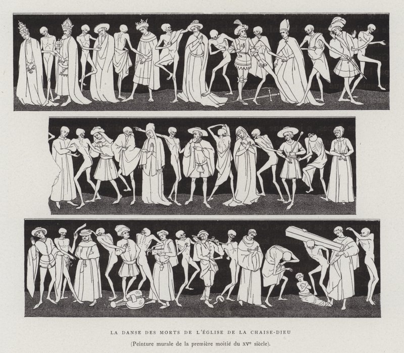 La Danza de la Muerte de la Iglesia de la Chaise-Dieu, primera mitad del siglo XV de French School