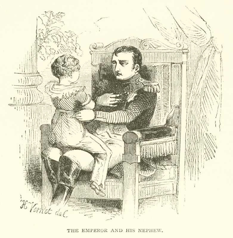 El emperador y su sobrino (grabado) de French School