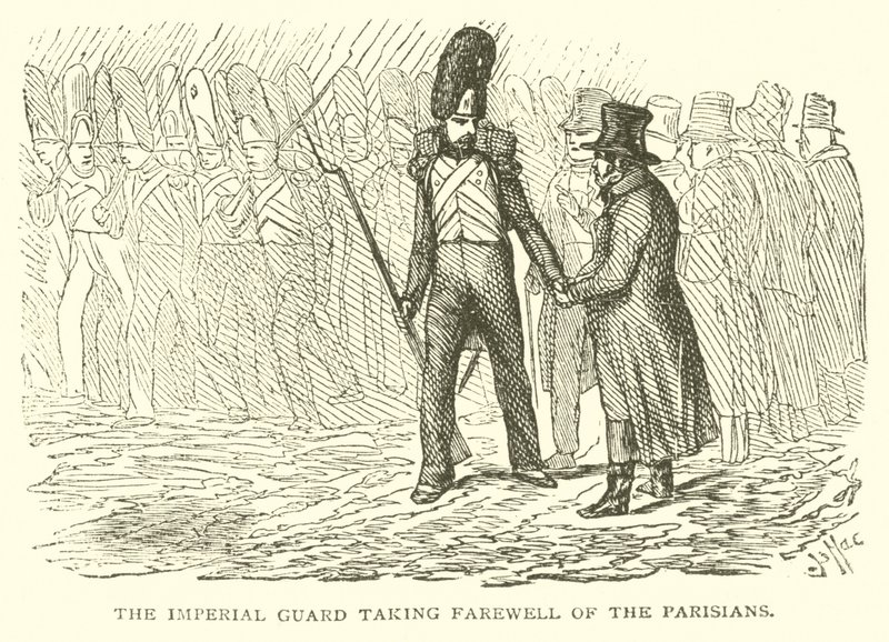La Guardia Imperial despidiéndose de los parisinos (grabado) de French School
