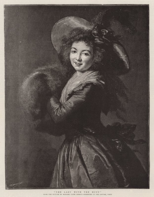 La dama con el manguito de French School