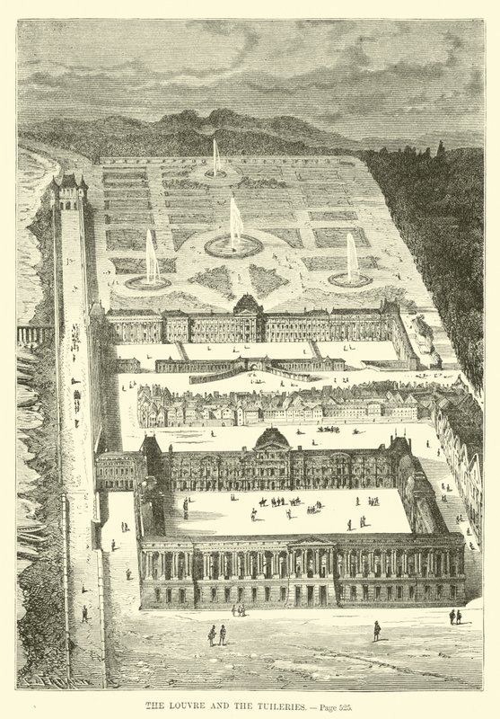El Louvre y las Tullerías de French School