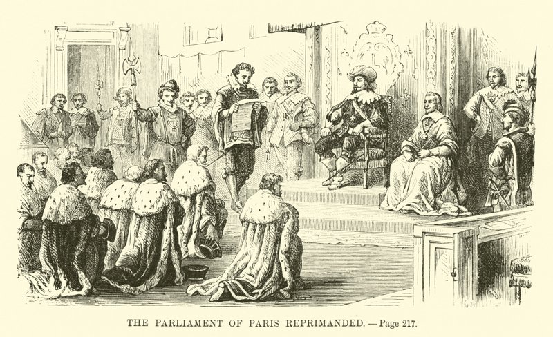 El Parlamento de París reprendido de French School