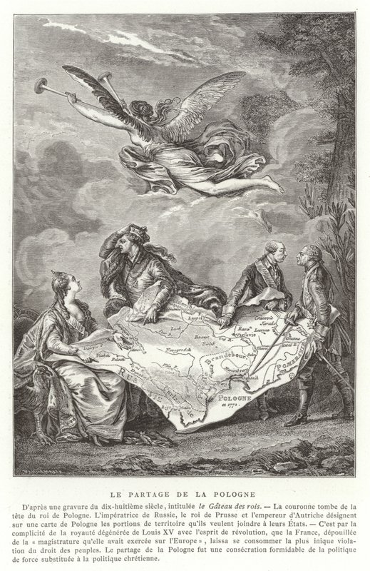 La Partición de Polonia, 1772 de French School