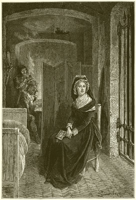 La reina en la Conciergerie de French School