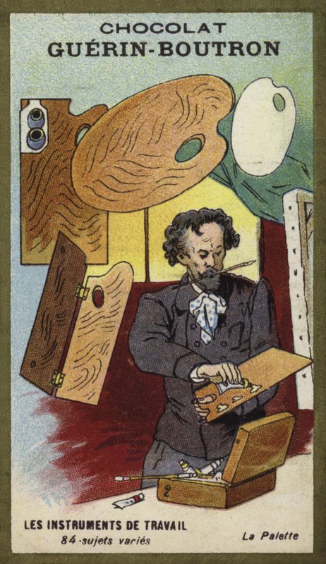 La paleta del artista de French School