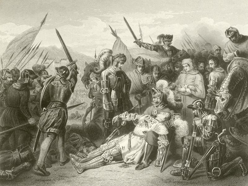 La batalla de Rávena, 1512 de French School