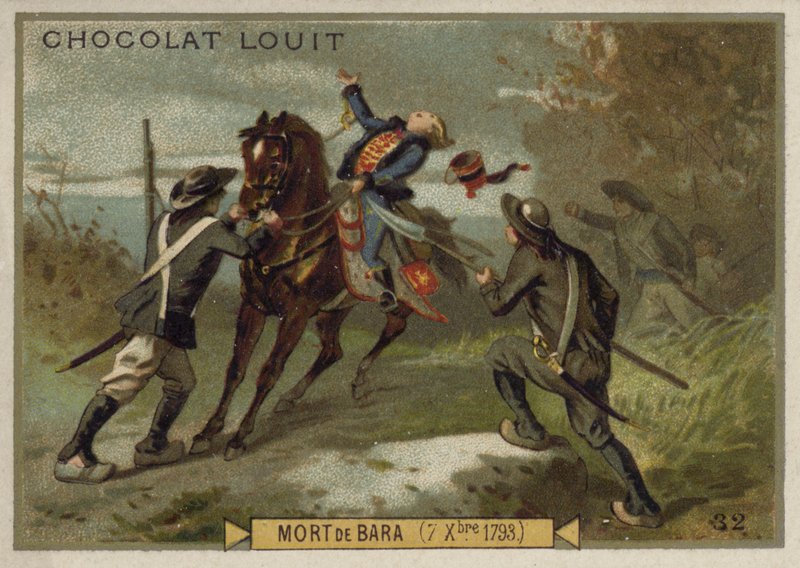 La muerte de Joseph Bara, Levantamiento de Vendée, Revolución Francesa, 7 de diciembre de 1793 de French School