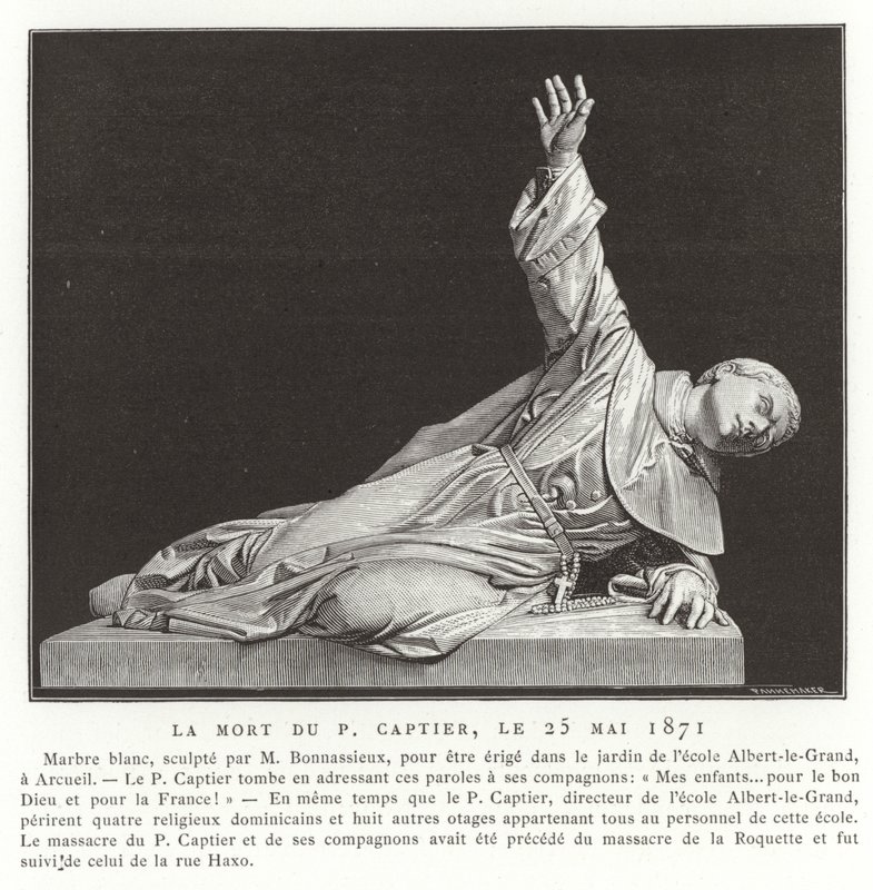 La muerte del Padre Captier, 25 de mayo de 1871 de French School