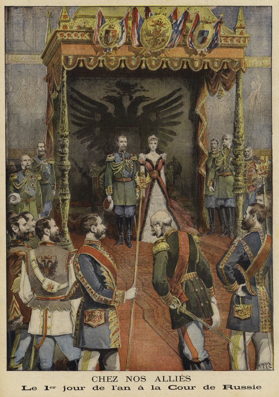 El primer día del año nuevo en la Corte Imperial de Rusia de French School