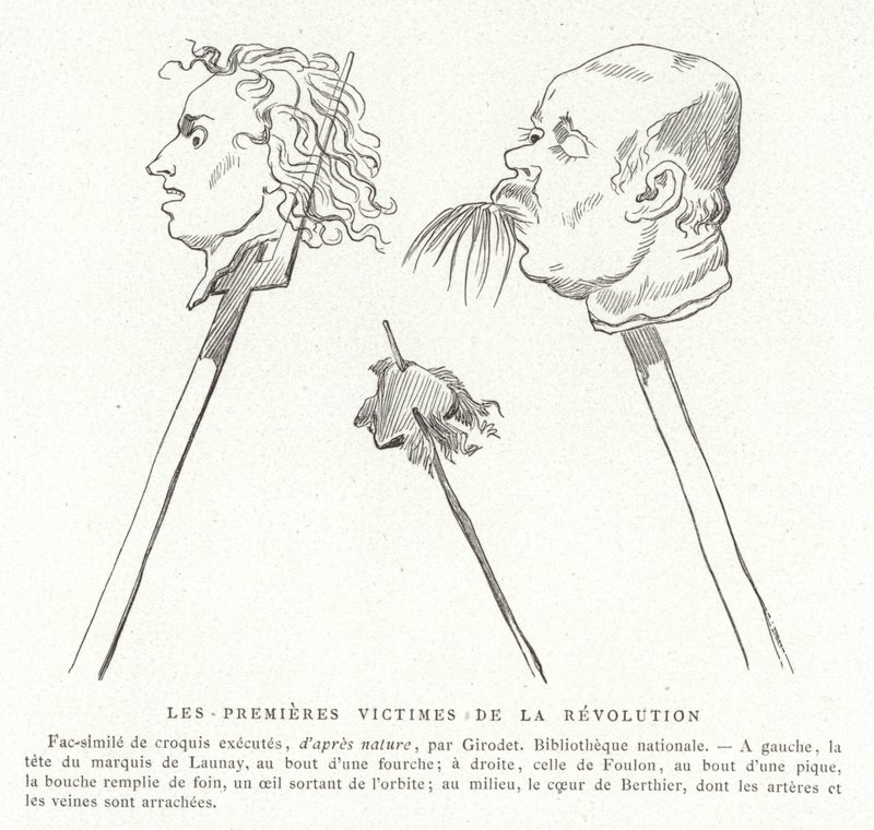 Las primeras víctimas de la Revolución Francesa, julio de 1789 de French School