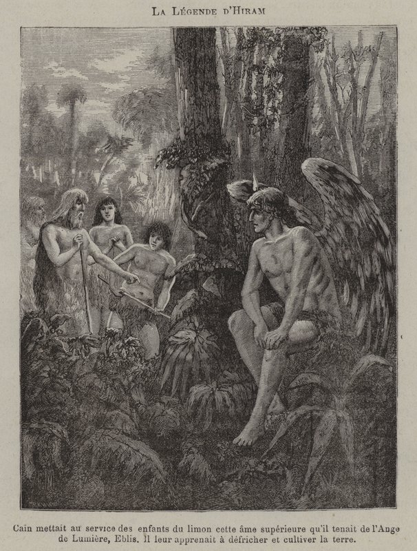 La leyenda de Hiram (grabado) de French School