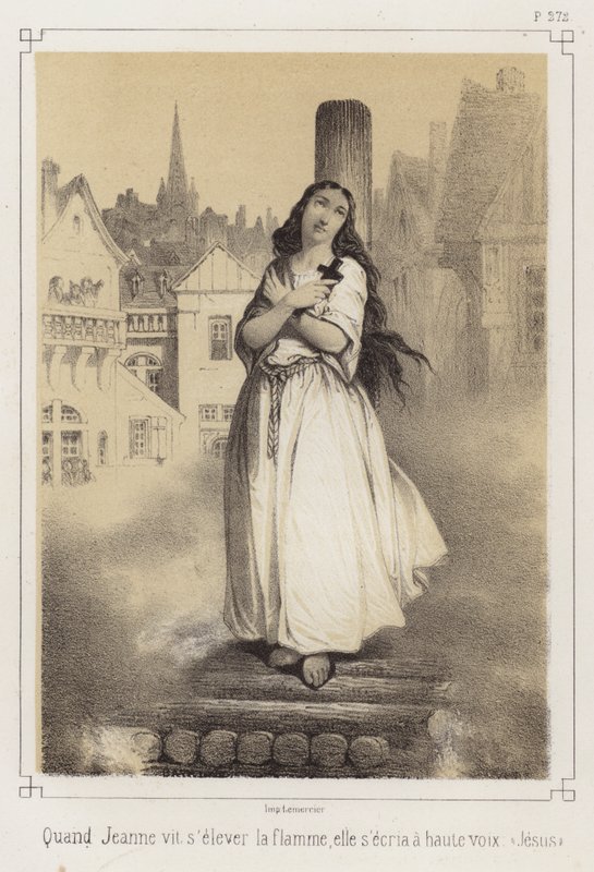 El martirio de Juana de Arco de French School