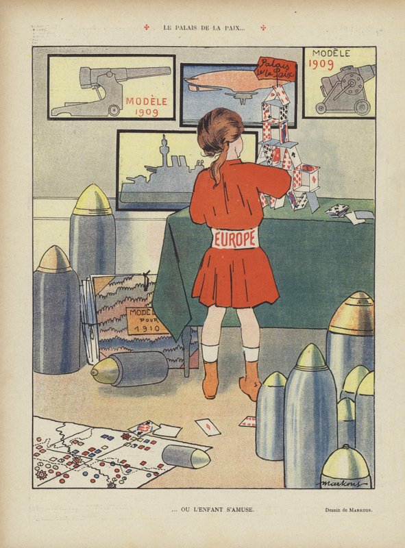 El palacio de la paz. Ilustración para Le Rire (litografía en color) de French School