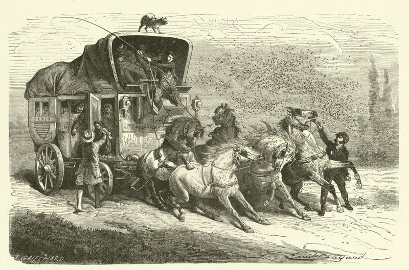 La lluvia de escarabajos (grabado) de French School