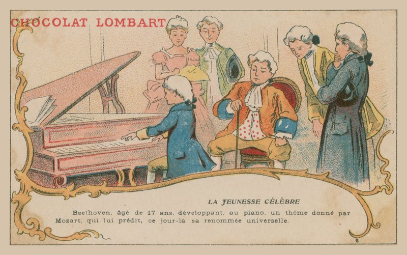 El joven Beethoven al piano de French School