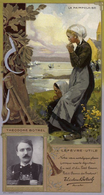 Theodore Botrel, cantante y compositor francés (cromolito) de French School
