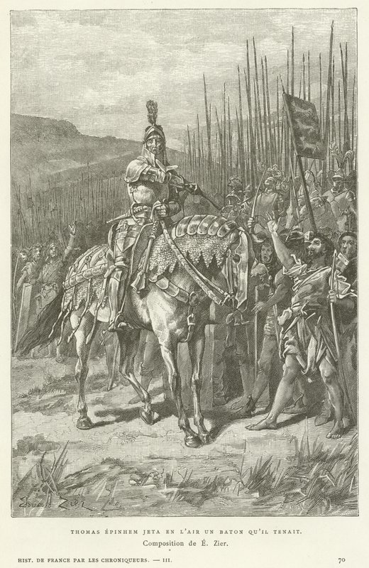 Thomas Epinhem lanzó el bastón que sostenía al aire de French School