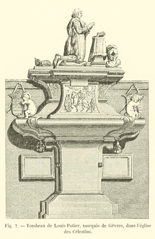 Tumba de Louis Potier, marqués de Gevres, en la iglesia de los Celestinos de French School