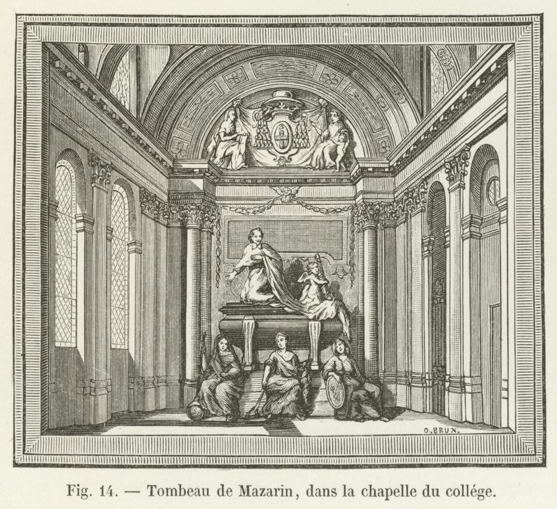Tumba de Mazarin, en la capilla del colegio de French School