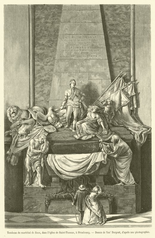 Tumba del mariscal de Saxe, en la iglesia de Saint-Thomas, en Estrasburgo de French School