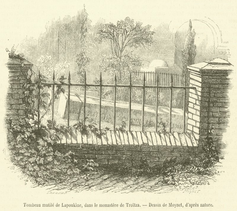 Tumba mutilada de Lapoukine, en el monasterio de Troitza de French School