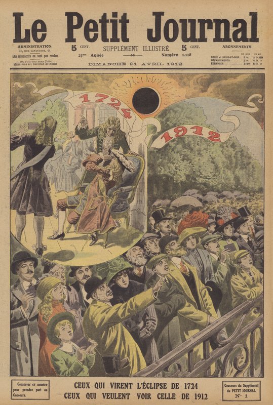 Eclipses solares totales en 1724 y 1912 de French School