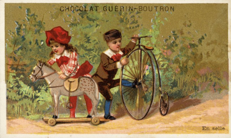 Caballo de juguete y ciclo de juguete de French School