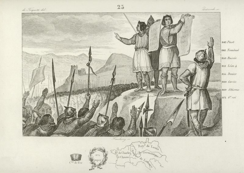 Tratado entre Carlos el Calvo y su hermano Luis el Germánico, Estrasburgo, 842 de French School