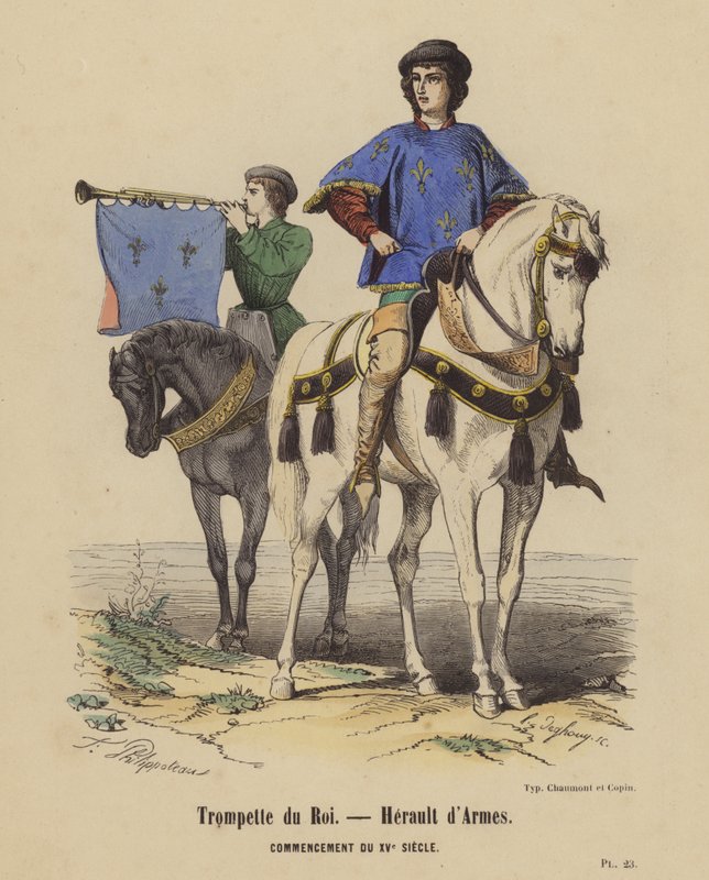 Trompeta del Rey, Heraldo de Armas, Comienzo del Siglo XV de French School