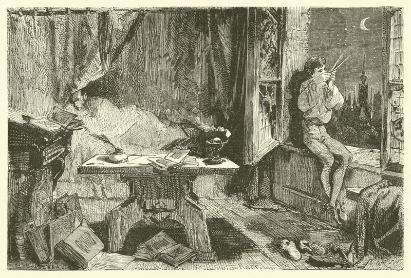 Tycho Brahe midiendo la distancia que separa las estrellas de French School