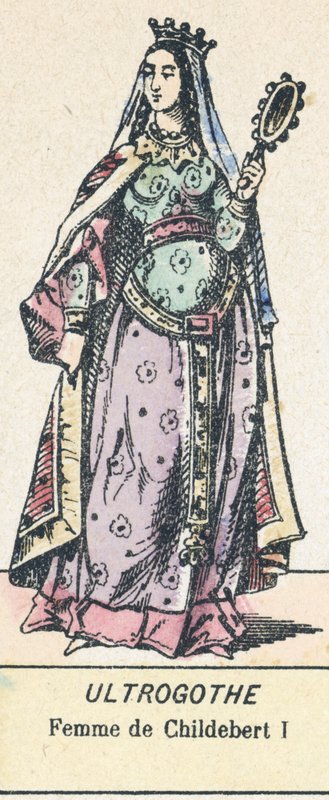 Ultrogoda, esposa de Childeberto I de French School