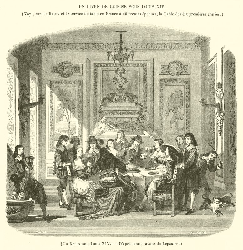 Una comida bajo Luis XIV de French School