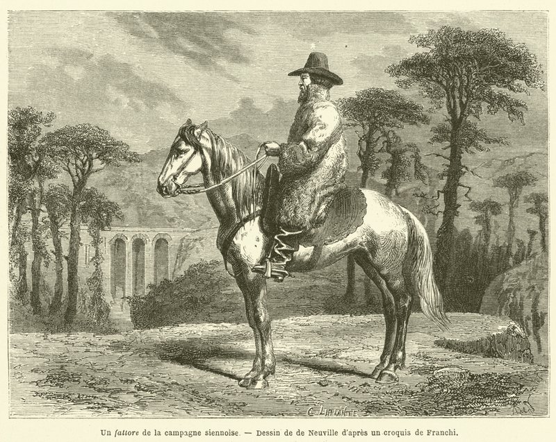 Un capataz de la campiña sienesa de French School