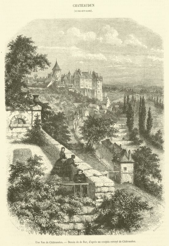 Una Vista de Chateaudun de French School