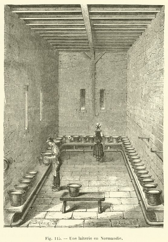 Una lechería en Normandía de French School