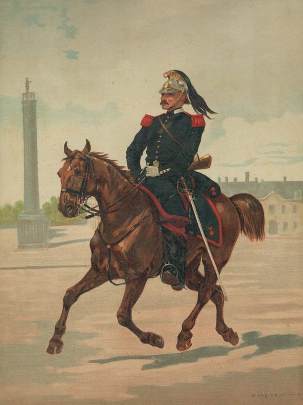Soldado francés no identificado a caballo de French School