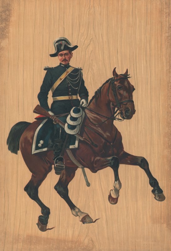 Soldado no identificado a caballo de French School