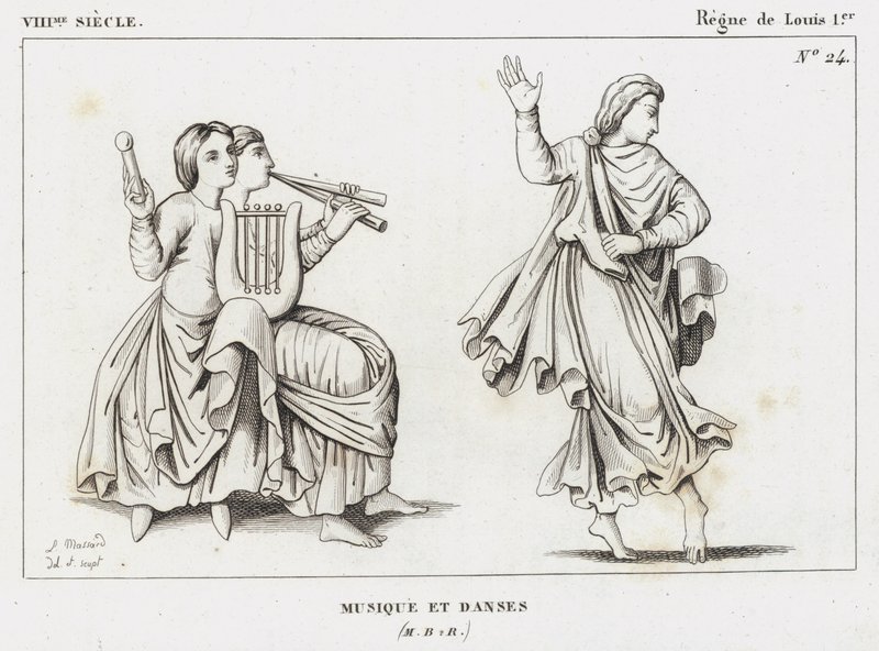 Siglo VIII, Reinado de Luis I, Música y Danzas de French School