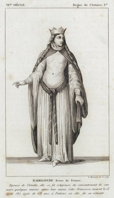 VI Siecle, Regne de Clotaire Ier, Radegonde, Reine de France de French School