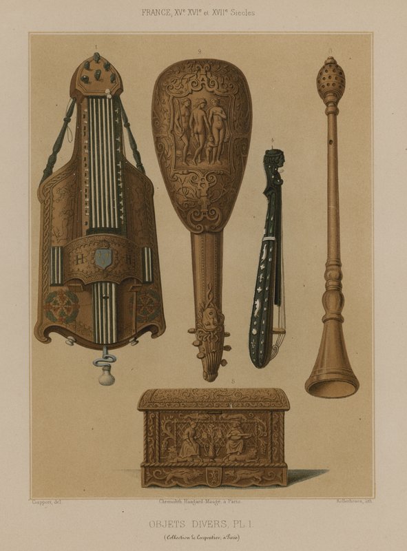 Varios objetos de French School