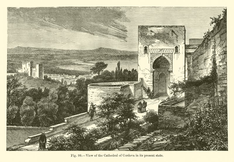 Vista de la Catedral de Córdoba en su estado actual de French School