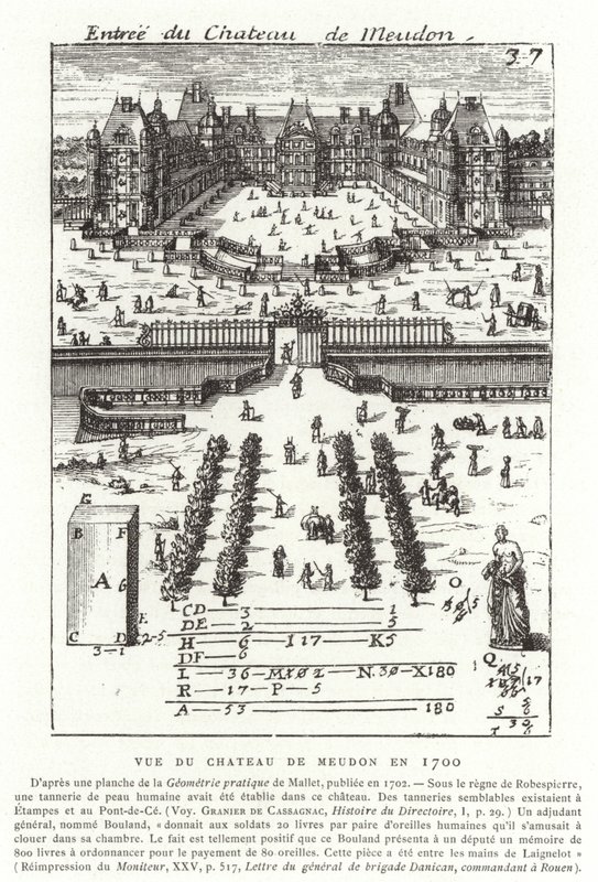 Vista del Château de Meudon en 1700 de French School