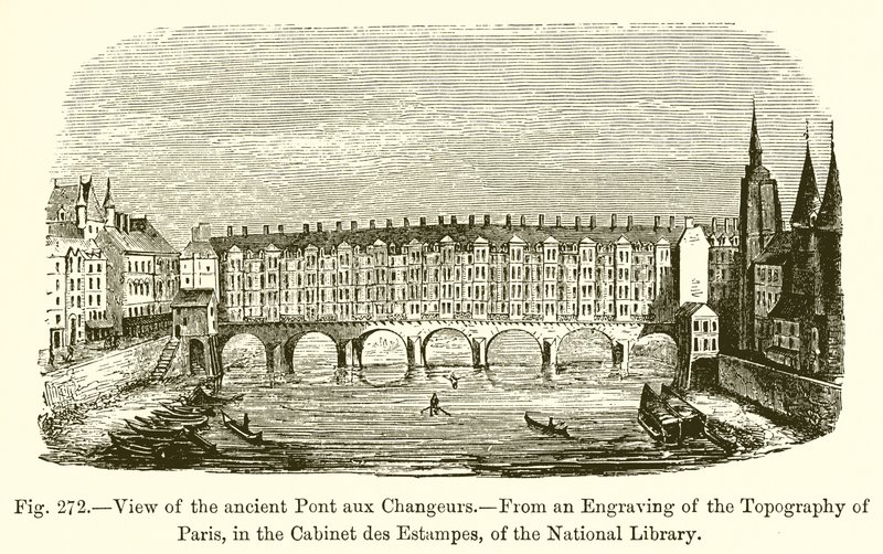 Vista del antiguo Pont aux Changeurs de French School