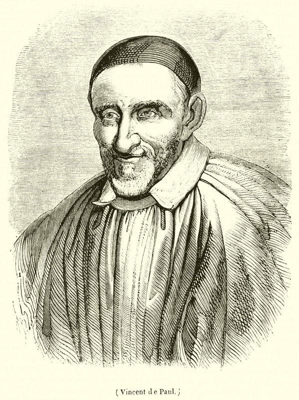Vicente de Paúl (grabado) de French School